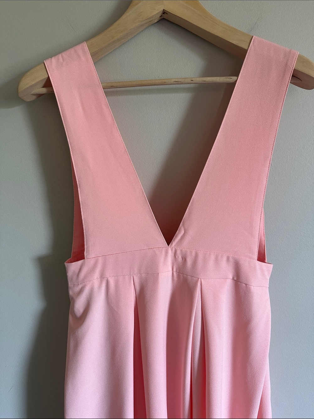 Pink Plunge V Neck Midi Dress - Picture 7 of 9